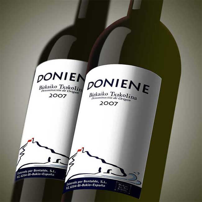 botella txakoli doniene